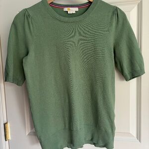 Boden mint green shirt-sleeved sweater